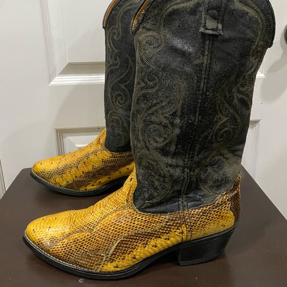 Vintage Cowboy Boots snakeskin womens size 10